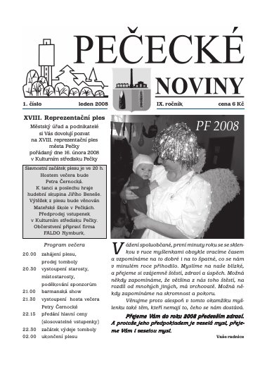 Titulní strana — Leden 2008