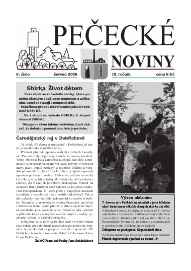 Titulní strana — Červen 2008