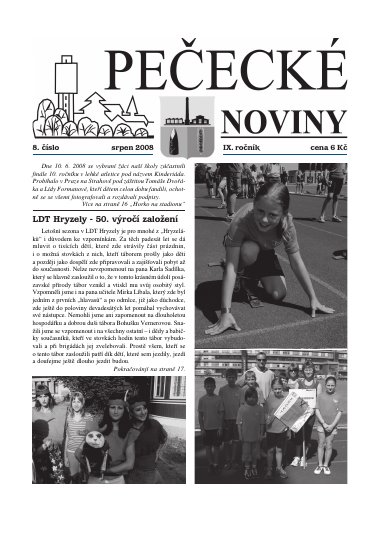 Titulní strana — Srpen 2008