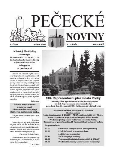 Titulní strana — Leden 2009