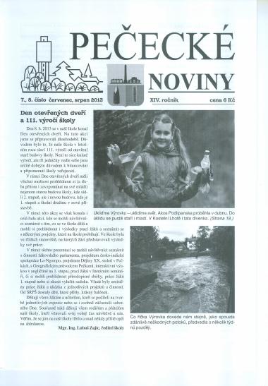 Titulní strana — Červenec–srpen 2013